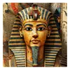 Arte Egipcio Antiguo Retro Anubis Escarabajo Ojo de Horus de Cleopatra Imán Cuadrado de Vidrio Suave Magnético para Refrigerador