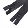 No. 3, No. 5, No. 8 Cremallera de nailon cola abierta respetuosa con el medio ambiente cremallera impermeable chaqueta de plumón para niños impermeable cremallera negra