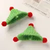 Mini gorro triangular de lana tejido de dibujos animados DIY hecho a mano para muñecas, accesorios de decoración, venta al por mayor