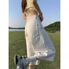 Shorts de mezclilla blancos para mujer, verano finos de cintura alta adelgazantes holgados talla grande de pierna ancha pantalones de 7 puntos