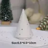 Árbol de Navidad de Cinta Cerámica Colorida Nuevo Corte Luz LED Adornos de Escritorio Casa Pequeña Regalo de Navidad