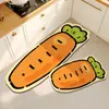 Série de Vegetais Simples Lama Diatomácea Tapete Longo de Cozinha Doméstico Absorção de Água Absorção de Óleo Tapete de Pé Duas Peças Tapete Antiderrapante para Banheiro