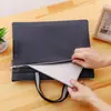 Bolsa de archivo de lona con cremallera, bolsa de archivo multicapa para mujer, tamaño A4, bolsa de información portátil, maletín de negocios para hombre