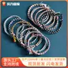 Pulsera de Cuatro Hilos de Colores Tejida a Mano con Hebilla de Paz Estilo Simple Transfronteriza, Pulsera de Hilo Rojo Hecha a Mano al por Mayor