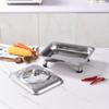 Estufa de buffet de acero inoxidable transfronteriza cuadrada de cuatro patas simple horno para pescado con tapa plato para cena suministros para hotel