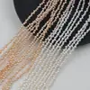 Perlas de Agua Dulce Naturales de unos 4 mm, Cuentas de Arroz de Tres-Siete Agujeros, Productos Semi-Terminados de Collar de Perlas, Cuentas Sueltas para DIY, Accesorios de Joyería para DIY