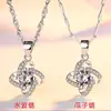 Xiaohongshu Kuaishou Douyin Celebridade da Internet Transmissão Ao Vivo Colar Banhado a Prata Pedra de Alto Carbono Diamante Quadrado Gota d'Água Formato Pera Pingente Feminino Atacado