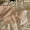 Ropa interior cómoda y transpirable de estilo japonés, bonita y fresca, con pequeñas flores, sencilla, de algodón y orejas de madera para mujer, para estudiantes y niñas.