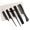 Explosiones transfronterizas de fábrica set de peines para peluquería juego de diez piezas peine para peinar peine de cola puntiaguda salón de peluquería corte de pelo peine de plástico negro
