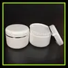 100g Botella Cilíndrica de Cera para el Cabello con Borde Plateado Botella de Plástico para Cera de Coche Caja para Mascarilla Capilar Botella de Crema de PP Blanco 100ml