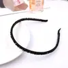 Novo estilo coreano três fileiras cristal frisado faixa de cabelo temperamento simples caverna de cabelo anel de aço borda fina pressão arco de cabelo fada pacote de cabelo