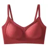 Camisolete Base Líquida Roupa Íntima Sem Costura Feminina Levanta Junta Estilo Fino Copo Fixo Gelatina Suporte Macio Sutiã Anti-Queda