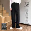 Estilo Nuevo Otoño/Invierno Terciopelo Plus Engrosado Versátil Color Sólido Pantalones de Traje de Pierna Recta 2025 Hombres Caída No Planchar Casual de Negocios Pantalones Largos
