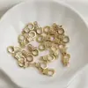 Pulsera de Cristal con Cierre de Pinza de Langosta en Forma de Flor Vintage Chapada en Oro de 14K Conserva el Color Conector de Cierre de Resorte Accesorios para Joyería DIY