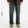 Ceecuz Estilo Americano Retro Azul Lavado Costura Jeans Reta Masculino Primavera e Outono Novo Solto Casual Calças Nostálgicas
