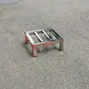 Soporte de una sola capa de acero inoxidable Soporte de suelo Base elevada Soporte para macetas Acuario Estante de almacenamiento a prueba de humedad Estante de carga