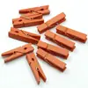 Cor clipe pequeno de madeira fofo 3,5x 0,7cm corda de cânhamo clipe decorativo para fotos fofo casa