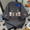 Camiseta casual de manga corta tie-dye 100% algodón puro para hombre y mujer, verano, corte holgado, adelgazante, cuello redondo, top con estampado de bordado falso