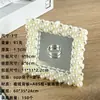 Estoque Dropshipping Mesa de Maquiagem Espelhada Tamanho Grande Mesa Espelho Perolado Tendência Estilo Ins Estilo Creme Suporte de Exibição de Pérolas