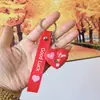 Boneca Coração de Amor 3D Chaveiro Dia dos Namorados Pingente de Bolsa Desenho Animado Festival Qixi Chaveiro de Amor para Casais