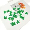 Folhas Verdes Artificiais de Natal Transfronteiriças, Bolas de Natal, Artesanato, Presentes, Acessórios de Cabeça, Guirlandas, Trevo, DIY Irlandês Feito à Mão