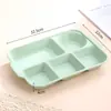 Prato de Jantar Dividido de Alto Valor de Cor para Adultos Redução de Gordura Louça Lua Café da Manhã Macarrão Salada Prato Separado com Faca, Garfo e Colher