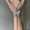 Collar Gargantilla de Múltiples Capas con Borla de Mariposa, Cadena para la Cintura, Cadena para la Clavícula, Dulce, Fresco, Exquisito y Versátil, Nicho, Estilo Único Dos Formas de Llevar