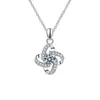 Collar de trébol de cuatro hojas de la suerte de Amazon de venta caliente transfronteriza para mujer, diseño de nicho de lujo ligero, regalo para enviar a la hija, cadena para la clavícula