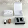 Caixa de Presente de Aromaterapia com Óleos Essenciais de Luxo Leve de Alta Qualidade com Toque Premium, Logotipo Estampado em Ouro, Caixa de Embalagem para Joias Branca com Tampa Flip Magnética