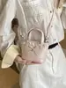 2026 Nuevo Estilo Fresca y Linda Bolso Cruzado de Lunares, Lindo Bolso de Hombro Estilo Coreano, Bolso Cubo de Moda Trendy con Lazo