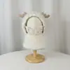 Gorro Infantil Máscara de Astas de Dibujos Animados Bufanda para el Cuello Gorro de Una Pieza Pulóver Gorro de Invierno para Exteriores Felpa Cálido Protección para Orejas Gorro de Punto
