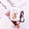 Funda protectora para Airpods 1/2 generación de oso para auriculares Apple Pro3 generación, carcasa transparente flexible con pegamento, linda carcasa de TPU.
