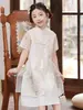 Vestido Cheongsam para Niñas 2026 Verano Nuevo Estilo Nuevo Estilo Chino Vestido Hanfu Vestido de Princesa para Niños Atuendo de Verano