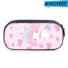 2024 Sanrio Melody Caixa de Papelaria Estojo para Canetas Desenho Animado Fofo Estojo para Canetas Meninas Tecido Camada Única Zíper Caixa de Lápis