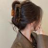 Pinza para el pelo de leopardo elegante, estilo retro, para otoño e invierno, con diseño de viento perezoso y moderno, con clip de tiburón y volumen, accesorios para el cabello con agarre avanzado de nicho.