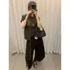 Chaleco sin mangas de gamuza estilo retro para mujer, nueva colección primavera/otoño 2026, cuello redondo, adelgazante, versátil, con cordón, y un aspecto de alta gama