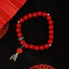 Pulseira de Contas Vermelhas do Ano Novo Chinês para Mulheres Marca Vermelha da Sorte Chinesa Fivela Ping An Pulseira de Contas Uma variedade de presentes opcionais