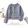 Cárdigan Suéter para Niñas 2024 Primavera y Otoño Uniforme Escolar Algodón Top Chaqueta de Punto Fina para Niños Estilo Colegio Británico