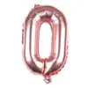 Balões de Folha de Alumínio Digitais Versão Americana 16 polegadas Cor Gradiente Rose Gold Balões de Folha de Alumínio Prata Balões de Aniversário