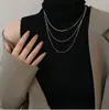 Collar Plano Multicapa Estilo Transfronterizo Europeo y Americano para Mujer, Diseño de Nicho, Cadena de Clavícula de Moda, Nueva Cadena para Suéter 2026