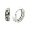Personalizado elegante simple cuadrado elegante escalera cuadrada hebilla de oreja femenina destello Diamante Tachuelas para orejas de hombre Cuadrado coreano de diamante Pendientes chapados en plata
