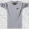 Camiseta de Manga Larga para Hombre de Otoño de Edad Media Cuello Redondo Holgada Talla Extra Grande Ropa de Otoño Camisa Básica para Hombres Gordos