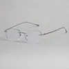 Gafas de montura cuadrada, montura rectangular, gafas sin montura, sin patillas, estilo hombre, gafas de vestir, gafas sin montura con bordes cortados, bloqueo de luz azul