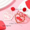 Pendientes acrílicos elegantes y sencillos con diseño de sobre de amor rosa para mujer, con personalidad a la moda, combinables y bonitos, para el Día de San Valentín europeo y americano.