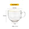 Copo de vidro grande para café da manhã em casa com tampa e colher tigela com leite café aveia copo de presente publicitário atacado