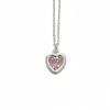 Collar de plata de ley S925 con circonitas de amor, estilo coreano, elegante y combinable con todo.
