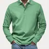 2025 Nova Estação Independente Europeia e Americana da Amazon Transfronteiriça Camisa Masculina Casual Versátil de Manga Longa com Botões e Gola