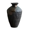 Vaso Cerâmico Zen Retrô Jingdezhen Arranjo de Flores Decorações Florais Hidropônicas Sala de Estar Doméstica Cerâmica Grossa Enfeites Artesanais