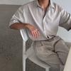 Myq Estilo Old Money Terno de Moda Masculino Verão Solto Camisa de Manga Curta Tendência Coreana Calças Retas até o Chão