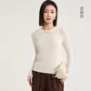 Camisa Base Básica de Lã Lyocell Diloran para Mulheres, T-shirt Personalizada de Manga Longa para o Trabalho de Outono, Dropshipping Disponível